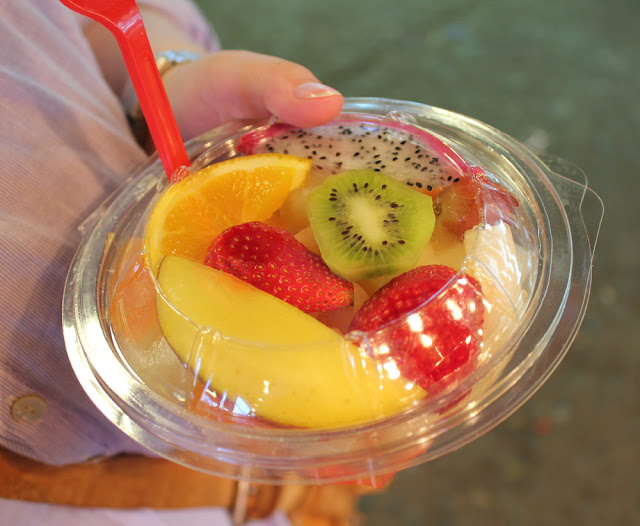  a fresh fruit salad from the Boqueria in Barcelona 